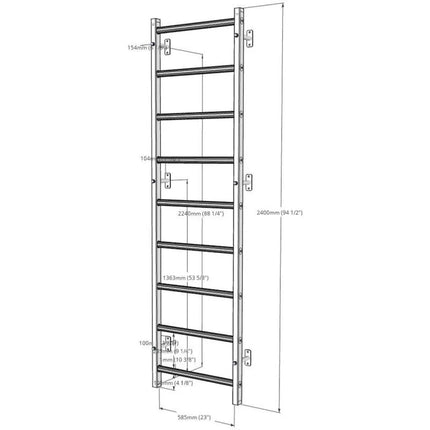 GYMNASTIC WOODEN AND METAL BENCHK 700W