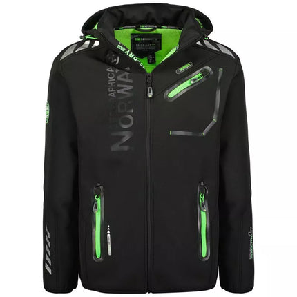 Geographical Norway ROYAUTE JUODA / ŽALIA DB MEN 068 JUODA / ŽALIA Vyriška softshell striukė (WY8026H/GN-NOIR / VERT)