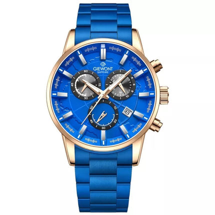 Vyriškas laikrodis Giewont Chronograph Safyro mėlynos spalvos GW4580-B5