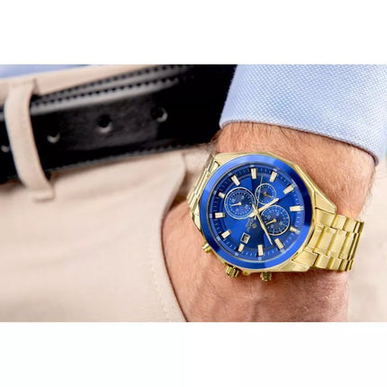 Men's Watch Giewont Chronograph Sapphire Gold Blue GW7290-B6