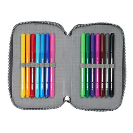 Real Madrid double filled pencil case with accessories 28 pcs 412554854