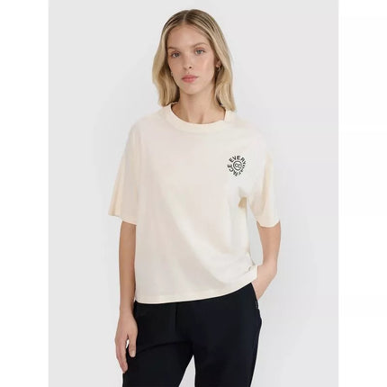 Women's oversize printed T-shirt 4F 4FWSS25TTSHF1993-11S