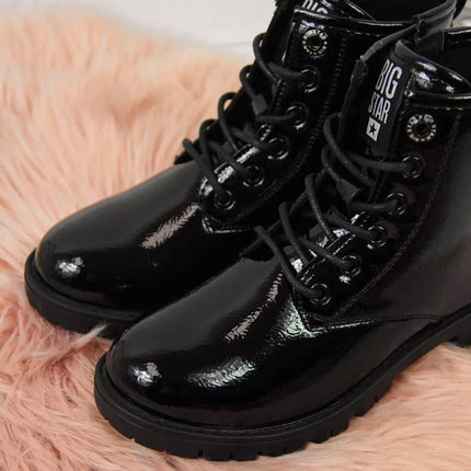 Juodai "Big Star" II374045 mergaičių "combat" tipo batai