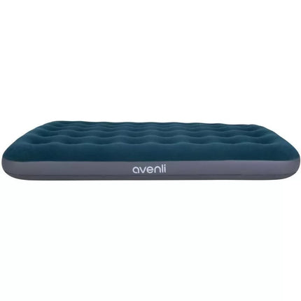 FLOCKED MATTRESS FOR 2 PEOPLE WITH BUILT-IN FOOT PUMP 191x137x22CM 24131