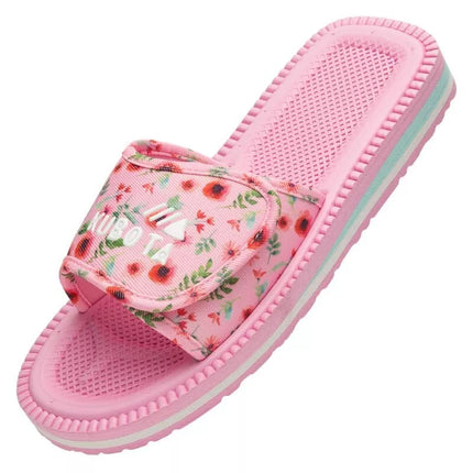 Kubota Velcro šlepetės, daugiaspalvės, gėlėtos, rožinės K25SS-100-001-28-1