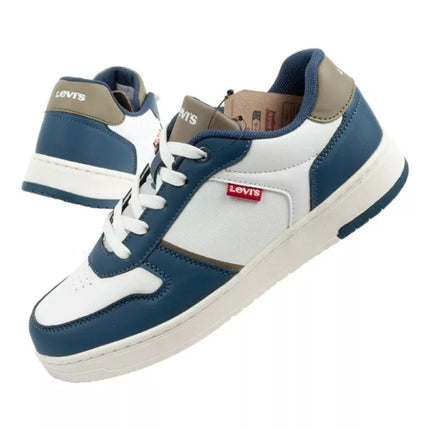 Levi's Kick Se vaikiški sportiniai bateliai jaunimui, balti, patogūs, madingi