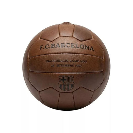 FC Barcelona Camp Nou Retro Soccer Ball Official Licensed Genuine Leather B1048