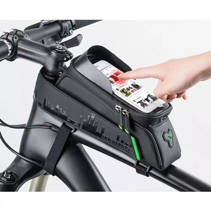 Rockbros phone bag up to 6" on the frame, black
