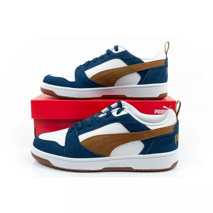 Puma Rebound v6 men's sports sneakers fashionable comfortable white navy brown