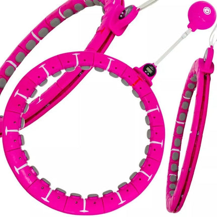HULA HOP WITH MASSAGER, WEIGHTS AND COUNTER FUCHSIA ENERO FIT