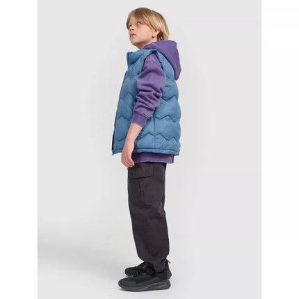 Boy's down vest with synthetic filling 4F 4FJRAW25TVJAM325-32S