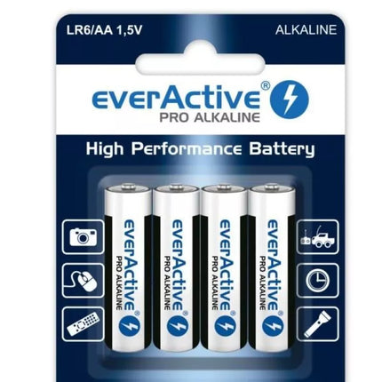 everActive LR6 AA baterijos, 4 vnt. lizdinėje pakuotėje