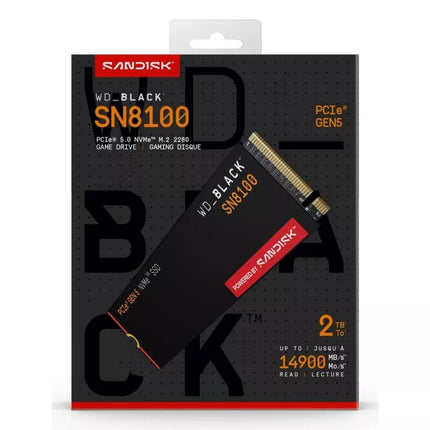 SSD WD Black SN8100 be radiatoriaus 2TB WDS200T1X0M