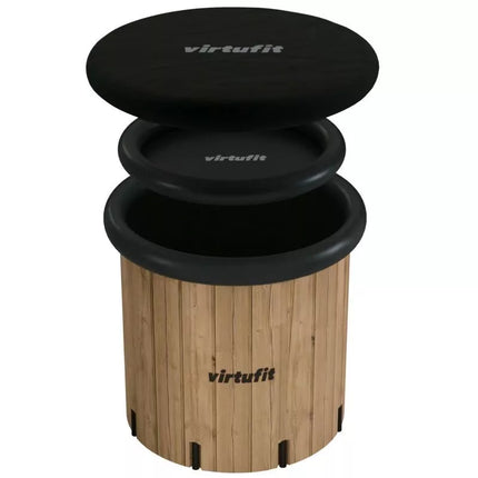 VIRTUFIT LEDO VONIA XXL - 375 LITRŲ - MEDIENOS IMITACIJA - SU PRIEDAIS