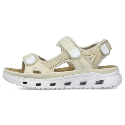 Rieker W RKR691 patogūs velcro sandalai smėlio spalvos