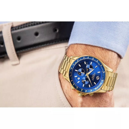 Men's Watch Giewont Chronograph Sapphire Gold Blue GW3520-B5