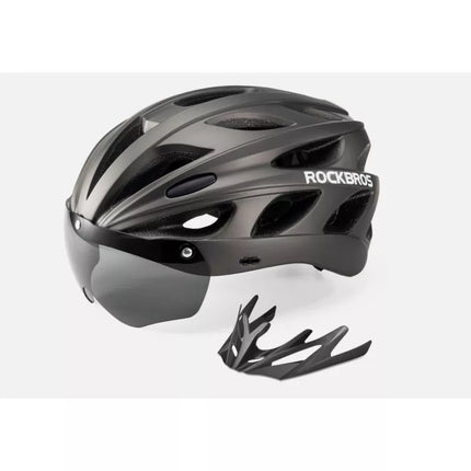 Rockbros dviračio šalmas TT-16-001 pilkas (58–65 cm)