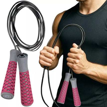 FITNESS SKIPPING ROPE PVC 300CM PINK ENERO FIT