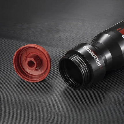 Dviračio gertuvė Rockbros 750 ml – skaidri juoda su raudonu snapeliu