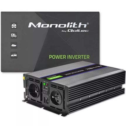 Qoltec Monolith 4000 MS Wave 51928 Voltage Converter, 12V to 230V, 2000/4000W, USB