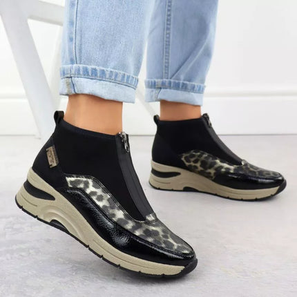 Women's black wedge ankle boots Rieker N9362-00