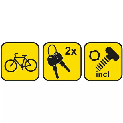 U-LOCK BIKE LOCK + CABLE 10X1200mm DUNLOP