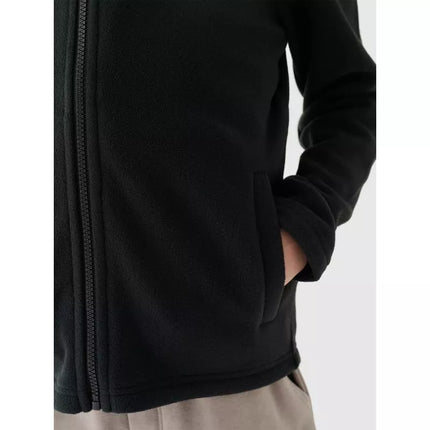 Regular fleece with stand-up collar for boys 4F Junior 4FJWMM00TFLEM245-20S