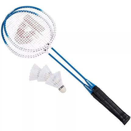 DONNAY 6-IN-1 BLUE BADMINTON SET IN CASE