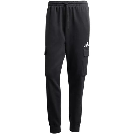 Men's adidas Essentials Feelcozy Fleece Cargo Pants Black JE3820