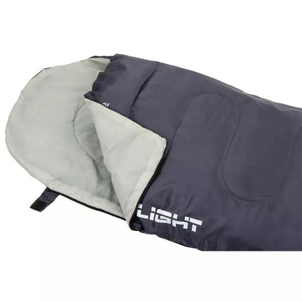 LIGHT TOURIST SLEEPING BAG 200X70CM GREY ENERO CAMP