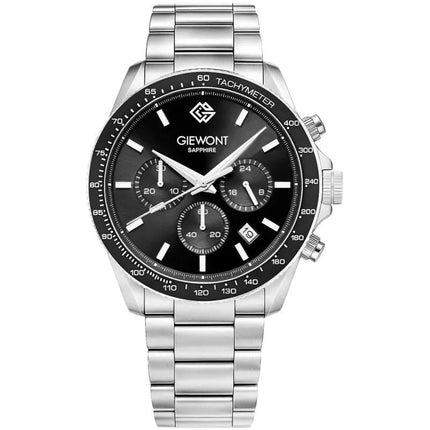 Vyriškas laikrodis Giewont Chronograph Safyro Sidabrinis Juodas GW3520-B2