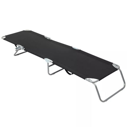 FOLDABLE CAMPING BED BLACK