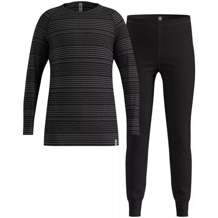 Odlo Ilgas apatinių trikotažo komplektas ACTIVE WARM ECO SET vaikams, dydis 140cm, juoda-pilka