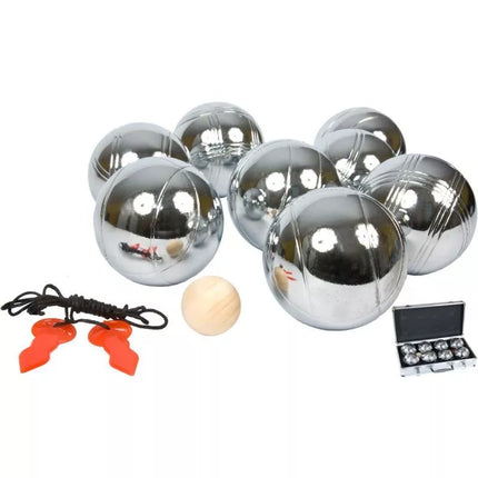 8-PIECE PETANQUE BALLS - BOULE PETANQUE ALUMINUM SUITCASE ENERO