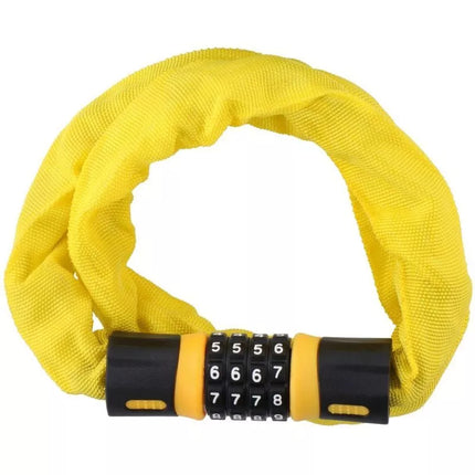 DUNLOP BICYCLE LOCK, CHAIN, COMBINATION, 90 CM, ORANGE