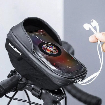 Rockbros Krepšys telefonui ant vairo, juodas