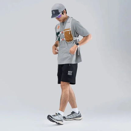 Rockbros YDDK015 šortai su diržu, S dydis – juodi