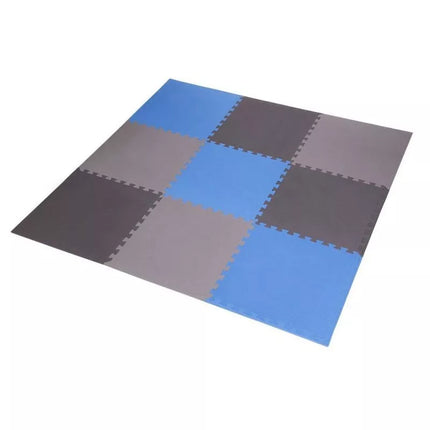 „One Fitness“ MP10 puzzle kilimėliai, mėlynai pilki, 9 vnt., 10 mm
