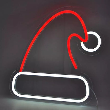 NEON LAMP FIGURINE SANTA CLAUS HAT