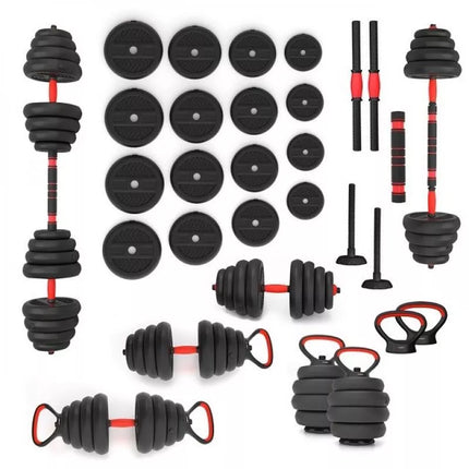 HMS SGN130 6-in-1 weight set (barbell, dumbbells and kettlebell) 30kg