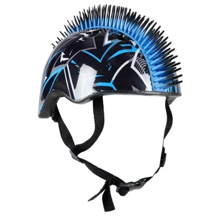 CHILDREN'S ADJUSTABLE CYCLING HELMET NO FEAR MOHAWK SIZE (48-52CM) BLACK/BLUE