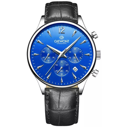 Vyriškas laikrodis Giewont Chronograph Safyro Juodas ir Mėlynas GW6310-A3