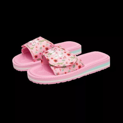 Kubota Velcro Flip Flops Multicolor Floral Pink K25SS-100-001-28-1