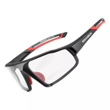 Rockbros SP216BK Photochromic UV400 Cycling Glasses - Black and Red