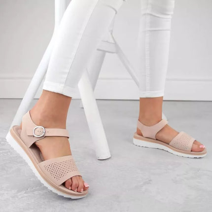 Sergio Leone W SK53N batudinėta ir platforminiai bateliai, smėlio spalvos