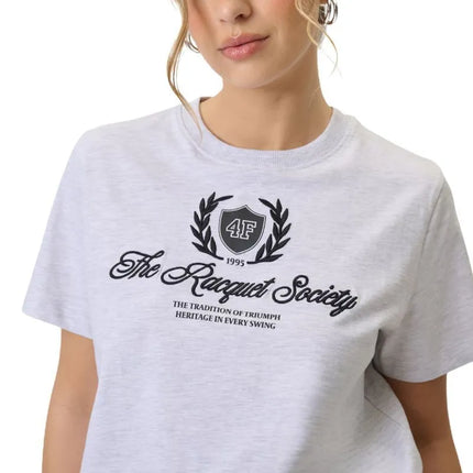 Women's T-shirt 4F F2738 cool light gray melange 4FWSS26TTSHF2738 27M