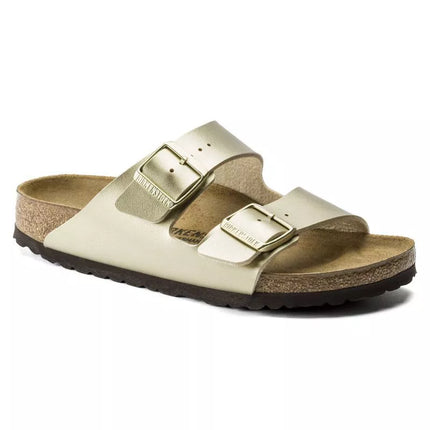 Birkenstock Arizona Birko-Flor Gold women's flip-flops regular wide (1016110)