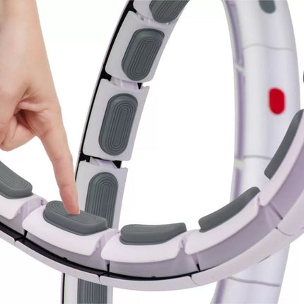 HULA HOP WITH MASSAGER, WEIGHT AND COUNTER, WHITE AND GREY ENERO FIT