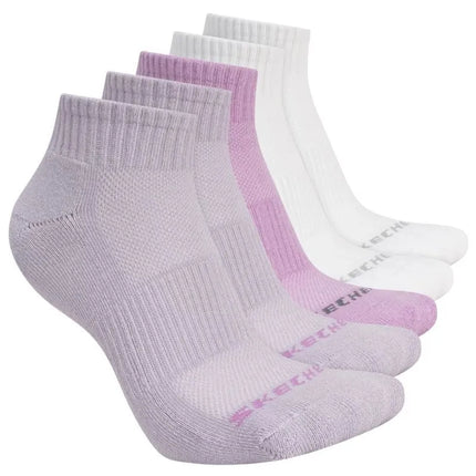 Skechers 5 porų unisex pusiau kilpinės ketvirtinės kojinės S602095-501 violetinės 35-38