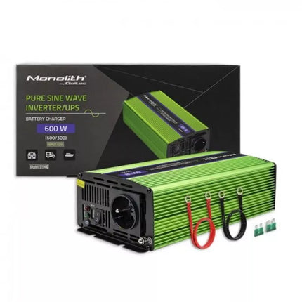 Qoltec Monolith Power Adapter/Inverter Automatic 600 W Green